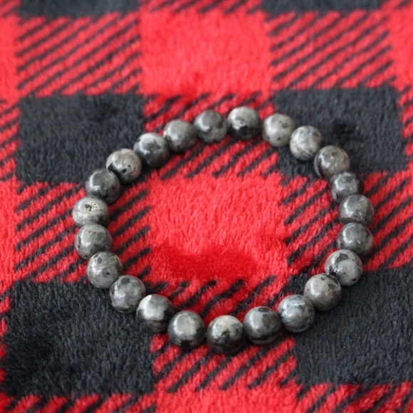 Handmade 8mm Labradorite Healing Crystal Beaded Bracelet - Picture 2 of 2